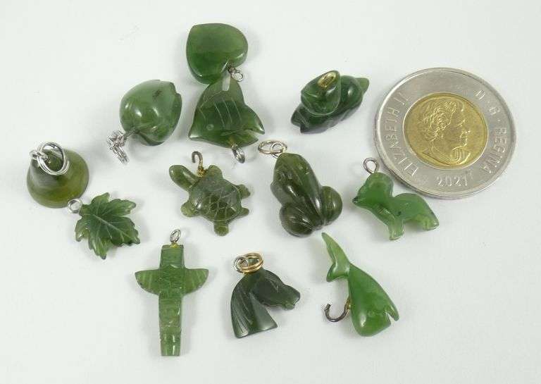 12 JADE CHARMS
