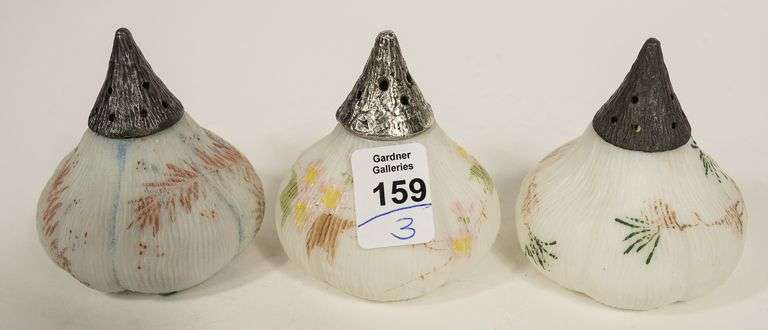 THREE MT. WASHINGTON GLASS SHAKERS