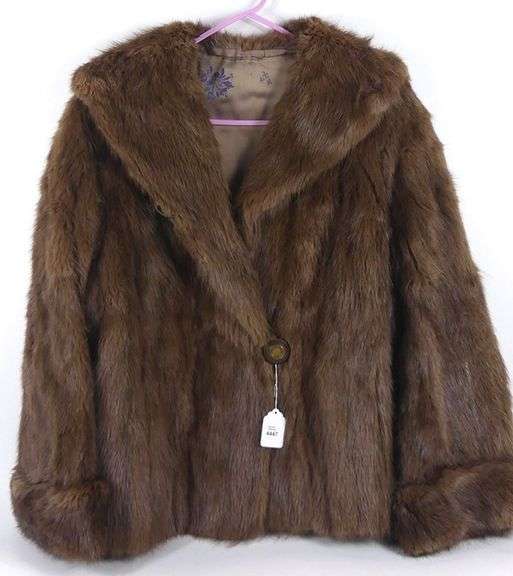 BROWN MUSKRAT FUR JACKET