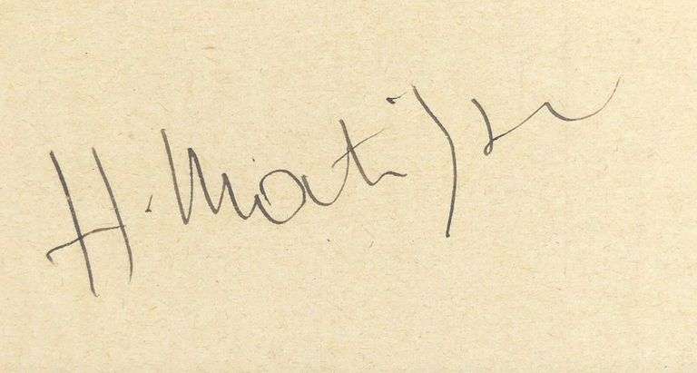 HENRI MATISSE SIGNATURE