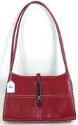 RED LEATHER SHOULDER BAG