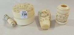 CHINESE IVORY AND BONE ITEMS
