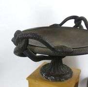 BRONZE TAZZA, TABLE LAMP & STAND