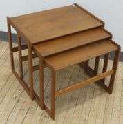 TEAK NEST OF THREE TABLES