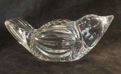 THREE WATERFORD PAPERWEIGHTS AND PLATE