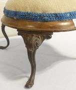 NEEDLEPOINT BUN FOOTSTOOL