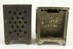 2 ANTIQUE COIN BANKS