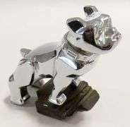 TWO CHROME HOOD ORNAMENTS