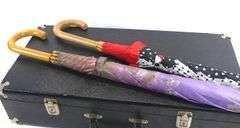 VINTAGE CASED BAGPIPES & UMBRELLAS