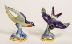 BIRD VASE AND FIGURINES