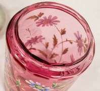 CRANBERRY GLASS PICKLE CRUET