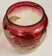 AMBERINA GLASS PICKLE CRUET