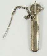 ANTIQUE SILVER LAPEL POSY HOLDER