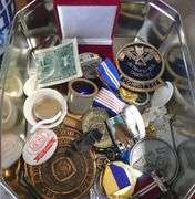 TIN OF ASSORTED CURIOS