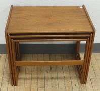 TEAK NEST OF THREE TABLES