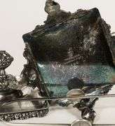 PRESSED GLASS PICKLE CRUET