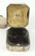 STERLING RING BOX, BOTTLE AND CASE