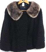 BLACK PERSIAN LAMB FUR JACKET