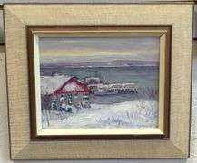 TWO FRAMED CANADIAN OIL PAINTINGS