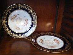 PAIR OF SEVRES PORCELAIN PLATES