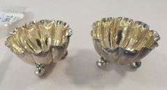 STERLING STUFFING SPOON AND OPEN SALTS