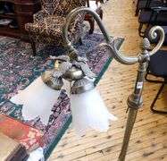 ART NOUVEAU BRASS FLOOR LAMP