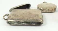 STERLING RING BOX, BOTTLE AND CASE