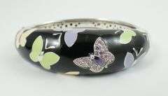 SUITE OF STERLING ENAMELED JEWELLERY