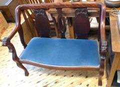 MAHOGANY "DRAGON" PARLOUR SETTEE