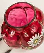 CRANBERRY GLASS PICKLE CRUET