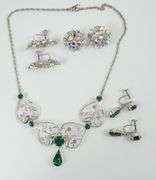 SIGNED STERLING SILVER WITH RHINESTONES