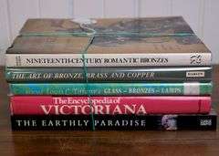 FIVE BOOKS, BRONZE, BRASS & COPPER, ETC.