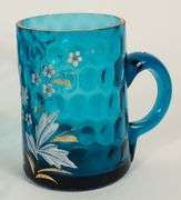 FOUR PIECES OF BLUE GLASS