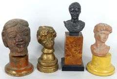 FOUR BUST SCULPTURES