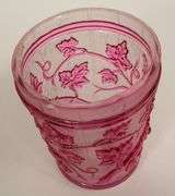 OVERLAY GLASS PICKLE CRUET