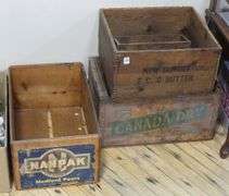 FOUR WOODEN CRATES