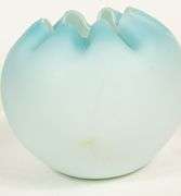 FOUR SATIN GLASS VASES