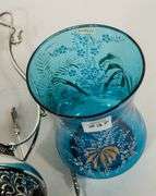 BLUE GLASS PICKLE CRUET