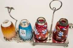 TWO PAIRS OF SHAKERS ON STANDS