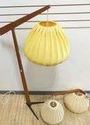 MCM TEAK LAMP SET