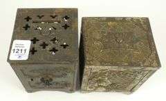 2 ANTIQUE COIN BANKS
