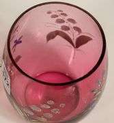 CRANBERRY GLASS PICKLE CRUET