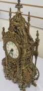 ELABORATE BRASS MANTEL CLOCK