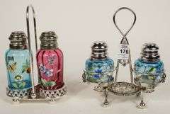 TWO SETS OF VICTORIAN GLASS SHAKERS