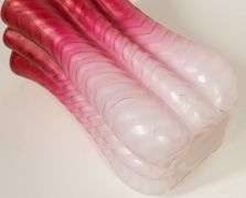 TWO SATIN GLASS VASES