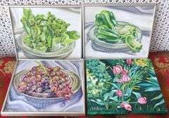 FOUR BONNIE PARKINSON OIL PAINTINGS