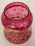 CRANBERRY GLASS PICKLE CRUET
