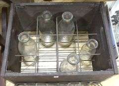 MILK CRATE WITH BOTTLES AND CARRIER