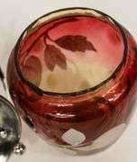 AMBERINA GLASS PICKLE CRUET