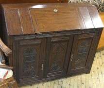 UNIQUE MAHOGANY SLANT FRONT DESK